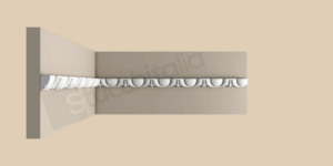 Cornice in gesso decorata