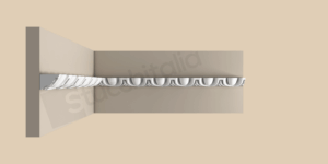Cornice in gesso decorata