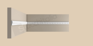 Cornice in gesso decorata